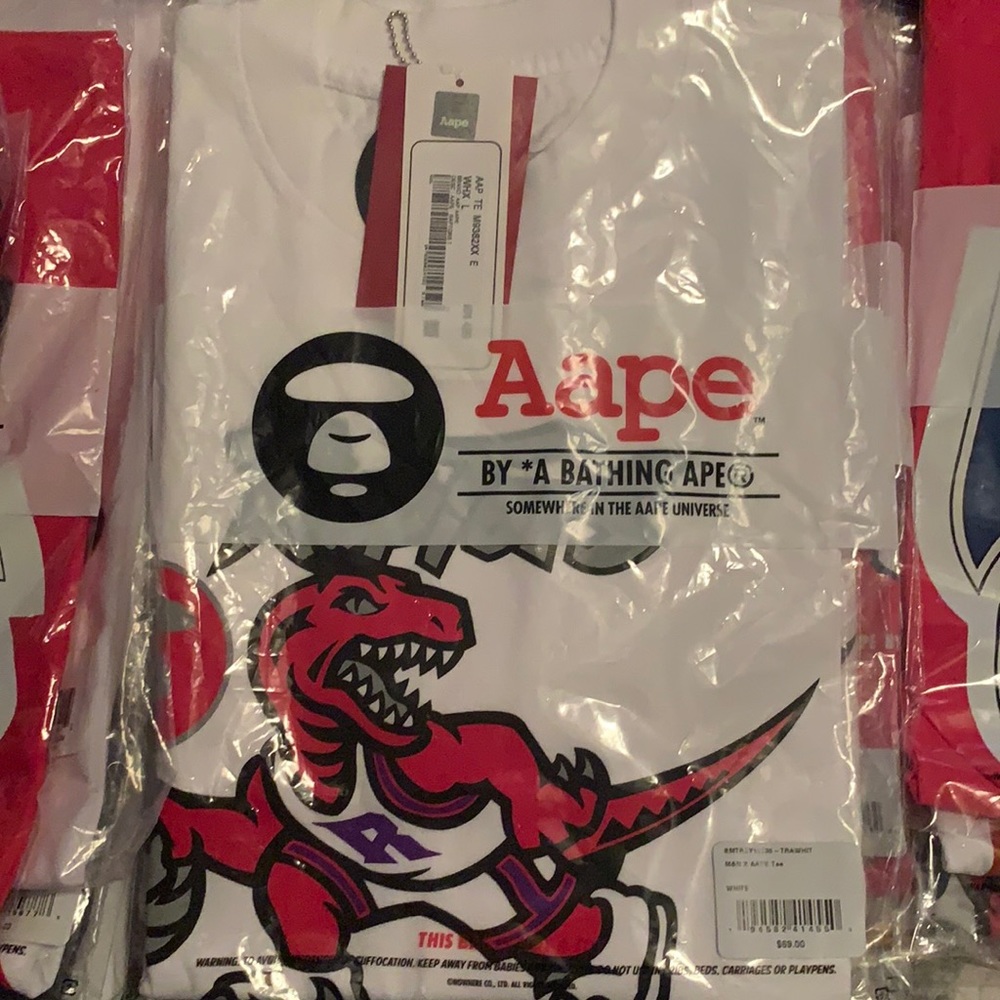 Brand new white ape basketball shirt